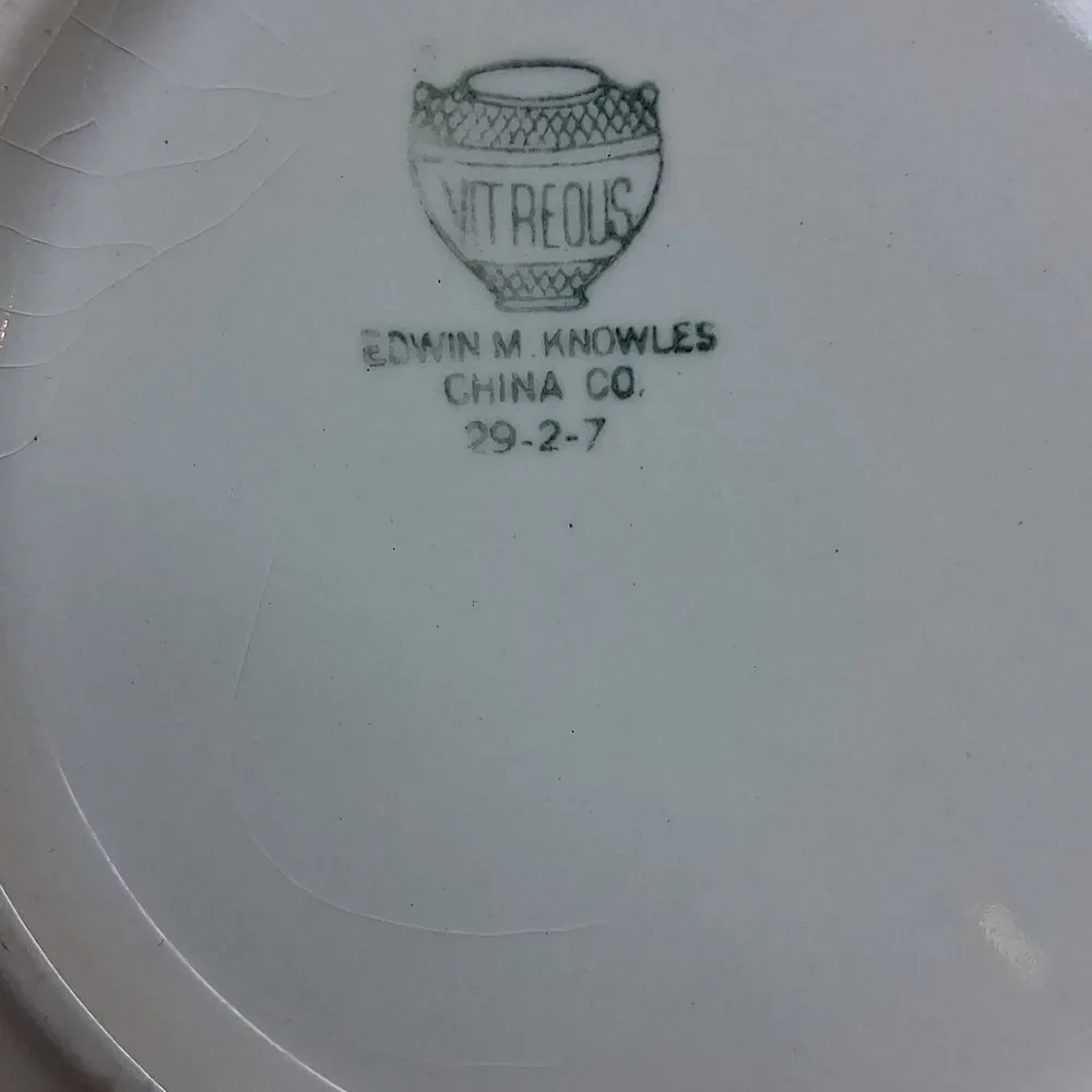 Edwin M. Knowles Vintage China Platter And Bowl Set.‎
